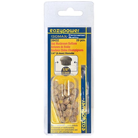 Eazypower 39432 0.25 in. Oak Mushroom Plug- 20 Pack 132253